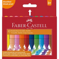 Faber-Castell 122540 Craies effacables Jumbo GRIP x 12