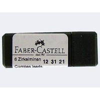 FABER-CASTELL Lot de 6 mines de rechange pour compas a reglage rapide