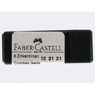 FABER-CASTELL Lot de 6 mines de rechange pour compas a reglage rapide