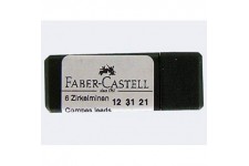 FABER-CASTELL Lot de 6 mines de rechange pour compas a reglage rapide