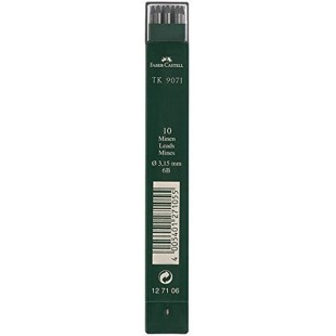 Faber-Castell 127106 Mines TK 9071 6B, 3,15 mm, lot de 10