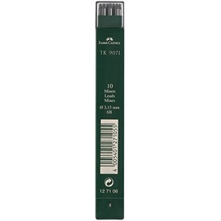 Faber-Castell 127106 Mines TK 9071 6B, 3,15 mm, lot de 10