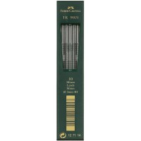 Faber-Castell 127114 Lot de 10 TK 9071 mines, noir fonce, durete: 4H