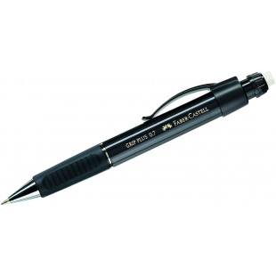 Faber-Castell 130733 Porte-mine GRIP PLUS, mine 0,7 mm, HB (Noir metallise)