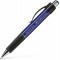 Faber-Castell 140732 Stylo bille GRIP PLUS BALL, bleu metal