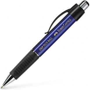 Faber-Castell 140732 Stylo bille GRIP PLUS BALL, bleu metal