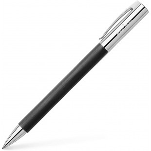 Faber-Castell 148130 - Stylo bille Twist AMBITION en resine precieuse, plomb: B, y compris boite-cadeau, Noir/Argent