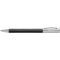 Faber-Castell 148130 - Stylo bille Twist AMBITION en resine precieuse, plomb: B, y compris boite-cadeau, Noir/Argent