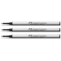 FABER-CASTELL Lot de 3 Recharges roller fine writing ceramique bleu