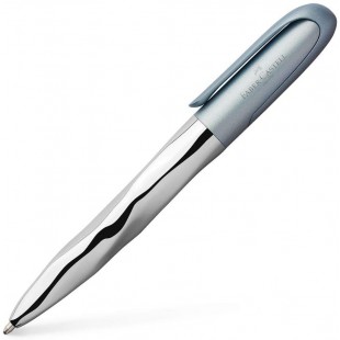 Faber-Castell 149607 N'ice Pen Stylo a  bille rotatif Bleu clair metallise