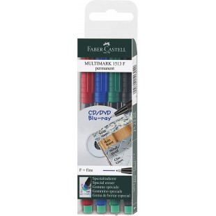 Faber-Castell 151304 Feutre multiusage MULTIMARK permanent F etui de 4