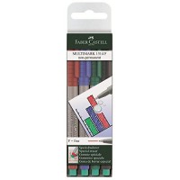 Faber-Castell F151404 fine Multimark Eau Sol (lot de 4)