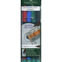 Faber-Castell 152304 Feutre multiusage MULTIMARK permanent S, etui de 4