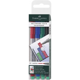 Faber-Castell 152604 Feutre multiusage MULTIMARK non-permanent M etui de 4