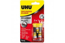 UHU Power Glue Ultra rapide Minis Minis - Liquide 3 x 1 g flussig