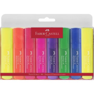 Faber-Castell 154662 Surligneur TEXTLINER 1546 etui de 8 (6+2 gratuits)