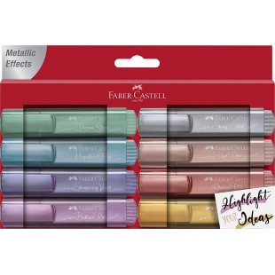 Faber-Castell 154689 TL 46 Lot de 8 surligneurs metallises