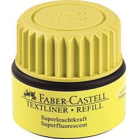Lot de 4 : Faber-Castell 154907 TEXTLINER 1549 recharge, jaune