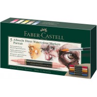 Faber-Castell Albrecht Durer 160307 Lot de 5 marqueurs aquarelle a  double pointe pour une application precise et sur une surfac