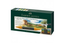 Faber-Castell 160309 Lot de 5 marqueurs aquarelle Albrecht Durer avec double pointe pour une application precise et sur une surf