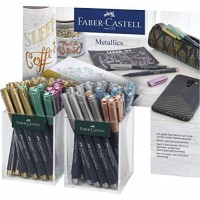 Faber-Castell Metallic Marker, 2er kocher Noir