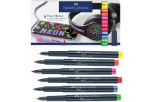 Faber-Castell Pochette carton 6 couleurs fluo