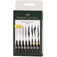 Faber-Castell PITT Artist Pen - Feutres (Noir, 8 piece(s))