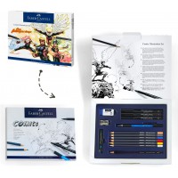 Faber-Castell FC167195AZ Set pour illustrations BD type Comics, multicolore, taille unique
