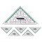 Faber Castell 177090 - equerre grand, Avec Poignee - Transparent