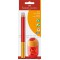 Faber-Castell 183587 - Crayon Grip 2001 Two Tone, avec 2 crayons et 1 taille-crayon double Two Tone avec gomme, 4 cou