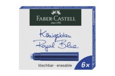 Faber-Castell 10104473 Lot de 6 Cartouches d'encre Bleu