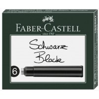 Faber-Castell 10104474 Lot de 6 Cartouches d'encre Noir