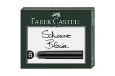 Faber-Castell 10104474 Lot de 6 Cartouches d'encre Noir