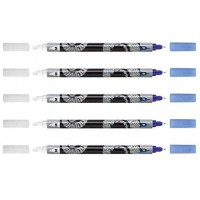 FABER-CASTELL Lot de 5 Stylos Effaceur Re-ecriveur Pointe Ogive Bleu