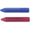 Lot de 10 : FABER-CASTELL Gommes en platique Rouge/Bleue
