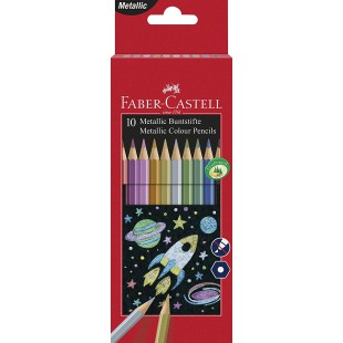 Faber-Castell 201583 metallique de couleur crayon (lot de 10)