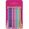 Faber-Castell - 201737 - Sparkle - Lot de 12 crayons de couleur - Dans un etui en metal