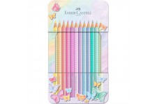 Faber-Castell Lot de 12 crayons de couleur Sparkle pastel 201910