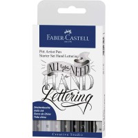 Faber-Castell "Amour et lettres Pitt" Hand-lettering stylos Ensemble de d?marrage Pack de 9