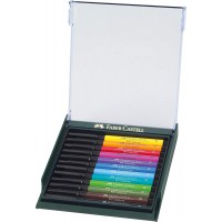 Faber-Castell 10104484 Pitt Artist Lot de 12 Pinceau Stylo B Assorties