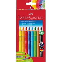 Faber Castell - 280921 - 12 crayons de couleur Jumbo Grip - Crayon de papier et crayon nominatif