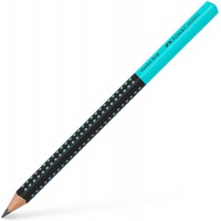 Faber-Castell Crayon Jumbo Grip Two Tone, durete HB, noir/turquoise, 511912