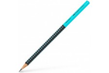 Faber-Castell 517012 Grip 2001 Two Tone, durete HB, noir/turquoise, 1 piece