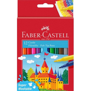 Faber-Castell 554201 Lot de 12 feutres Castle