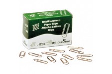 Durable 120424 Boite de 100 Trombones 26 mm Cuivre