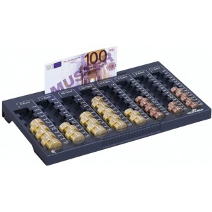 Durable 178058 EuroBoard Plateau Monnayeur de Comptage Euro 8 Compartiments Coloris Anthracite