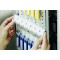 Durable 195610 Keybox Board Panneau Mural pour 24 Porte-cles Keyclip Normalises Coloris Gris