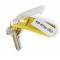 Durable 195701 KEY CLIP Porte-cles avec Porte-etiquette Personnalisable pour armoire a  cles KEYBOX, Jaune (Lot de 6)