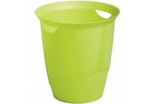 Durable 1701710020 Trend Corbeille a Papier Bureau Poignees Integrees Plastique Vert Opaque 16 Litres Hauteur 33cm