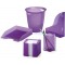 Durable 1701710992 Trend Corbeille a Papier Bureau Poignees Integrees Plastique Violet Translucide 16 Litres Hauteur
